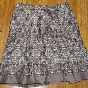 drop pleat silk skirt